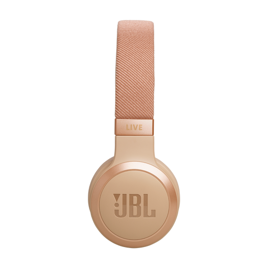 JBL Live 670NC - Sandstone - Wireless On-Ear Headphones with True Adaptive Noise Cancelling - Left